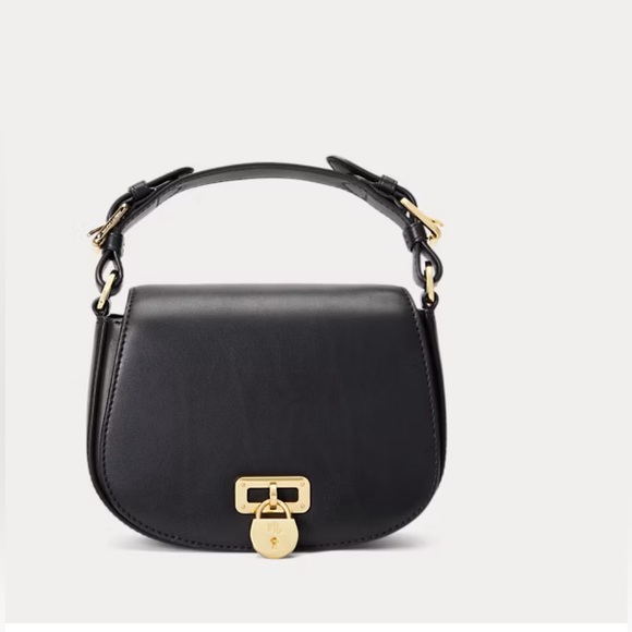 Ralph Lauren Handbags - Ralph Lauren Black Crossbody Bag with Gold Accents